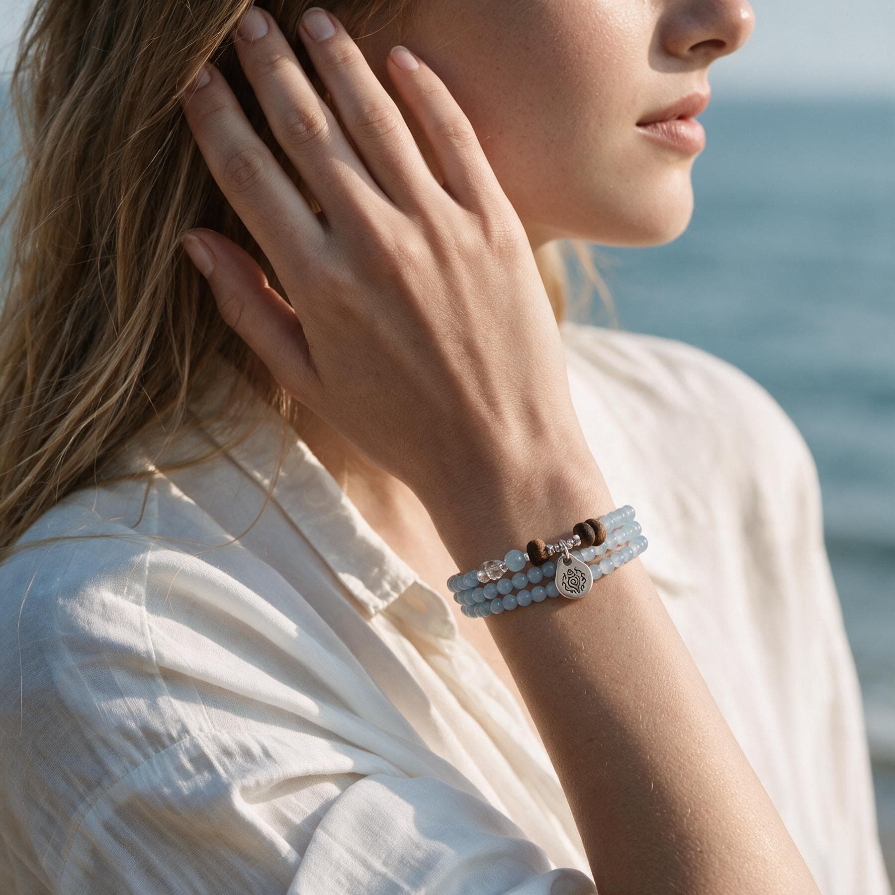 Blue Chalcedony Wrap Charm Bracelet — view 2 of 4