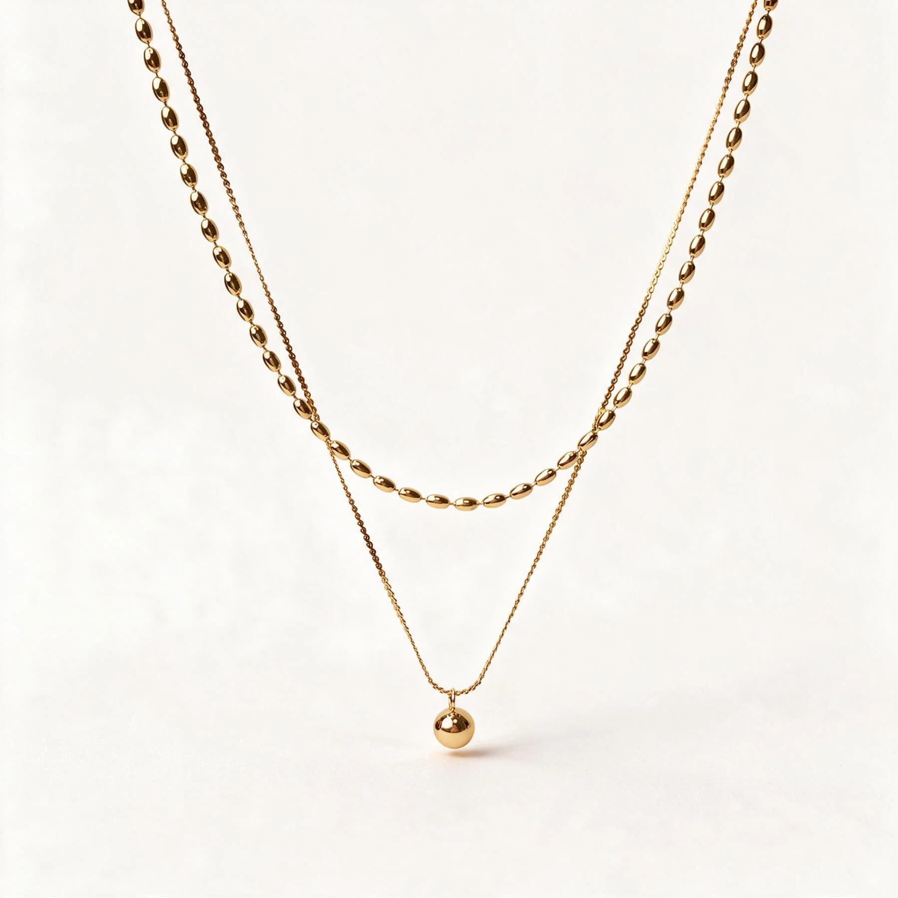 18K Gold Layered Ball Necklace — view 1 of 4