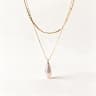 Layered Pearl Drop Necklace