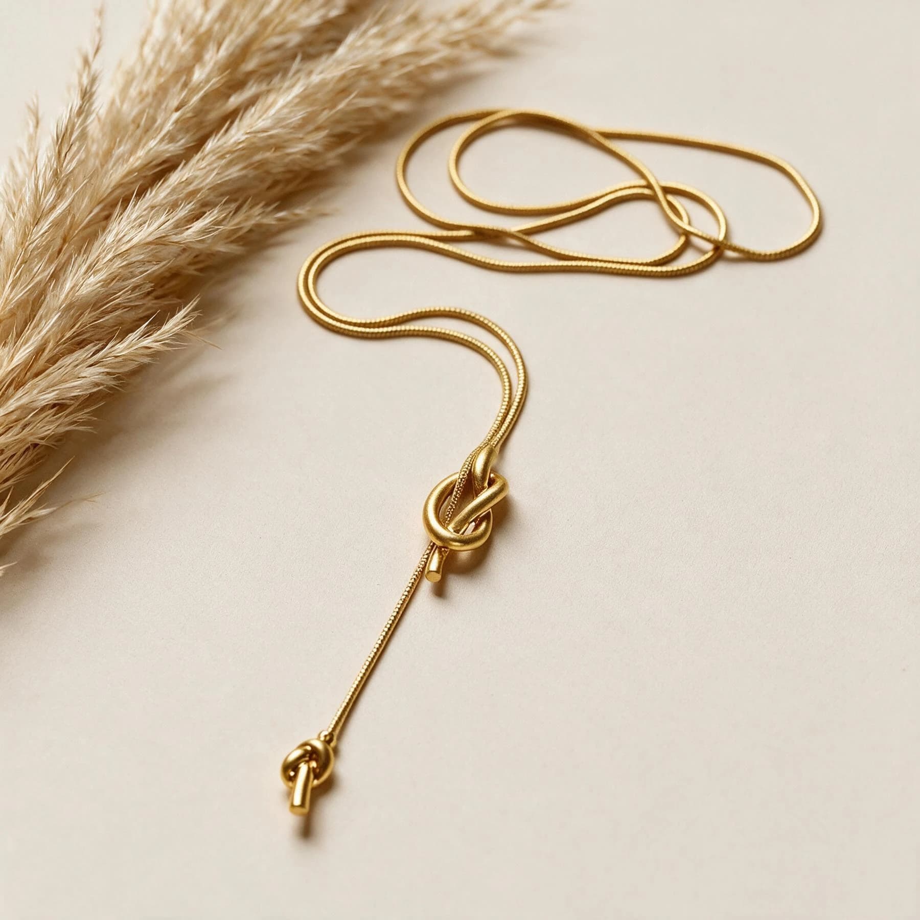 Gold Plated Knot Necklace — view 2 of 4