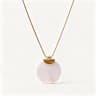 Gold Plated Mother Of Pearl Shell Pendant Necklace