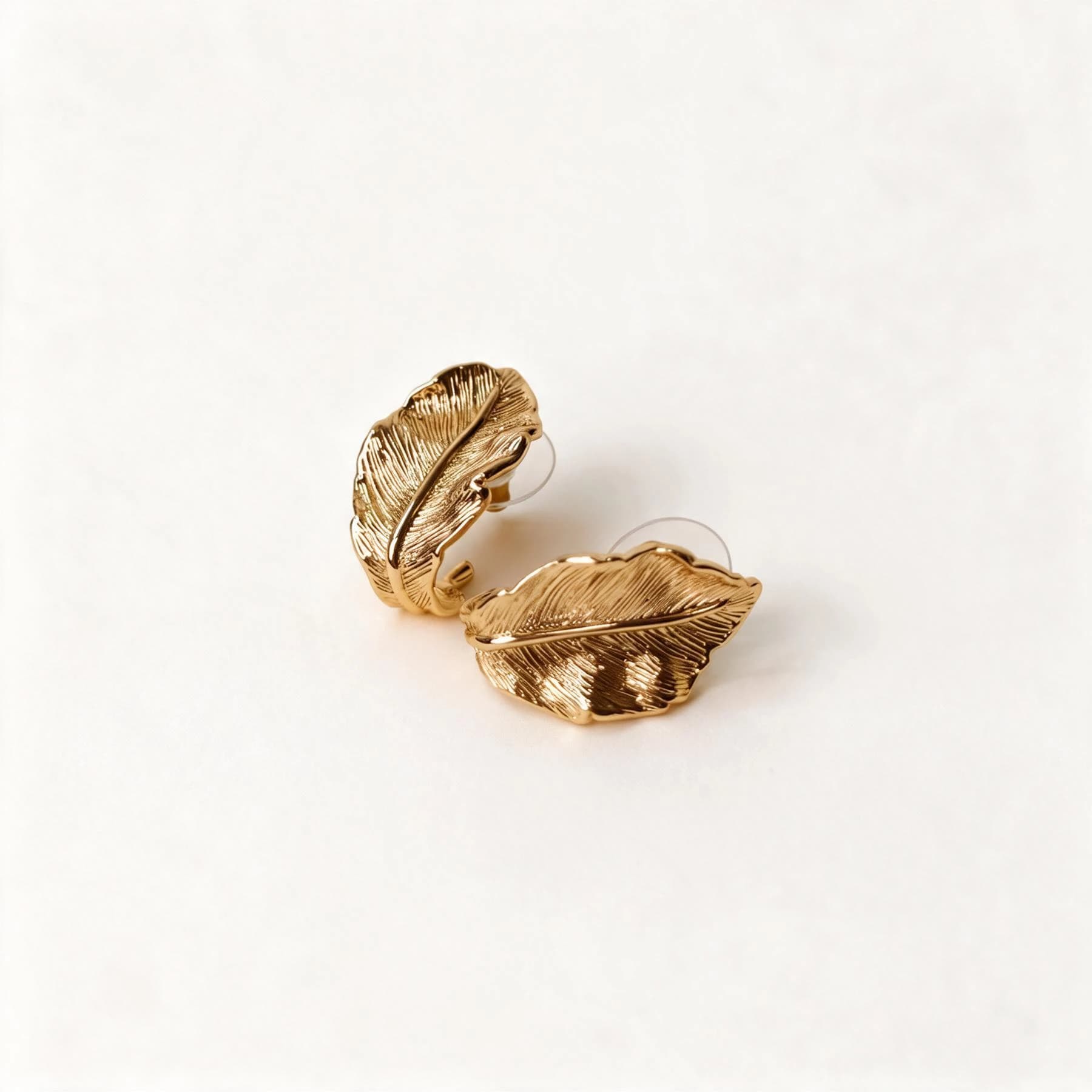 Leaf Gold-Plated Earrings — view 1 of 4