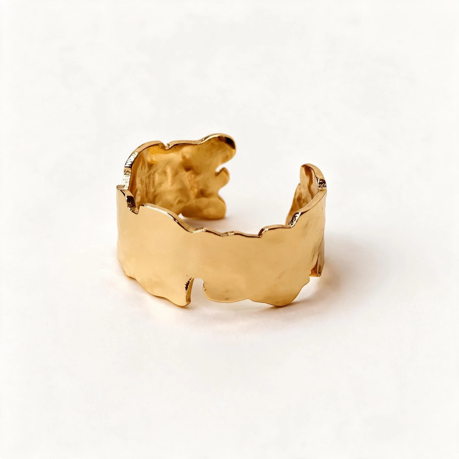 Molten Edge Gold Cuff Ring — view 1 of 4