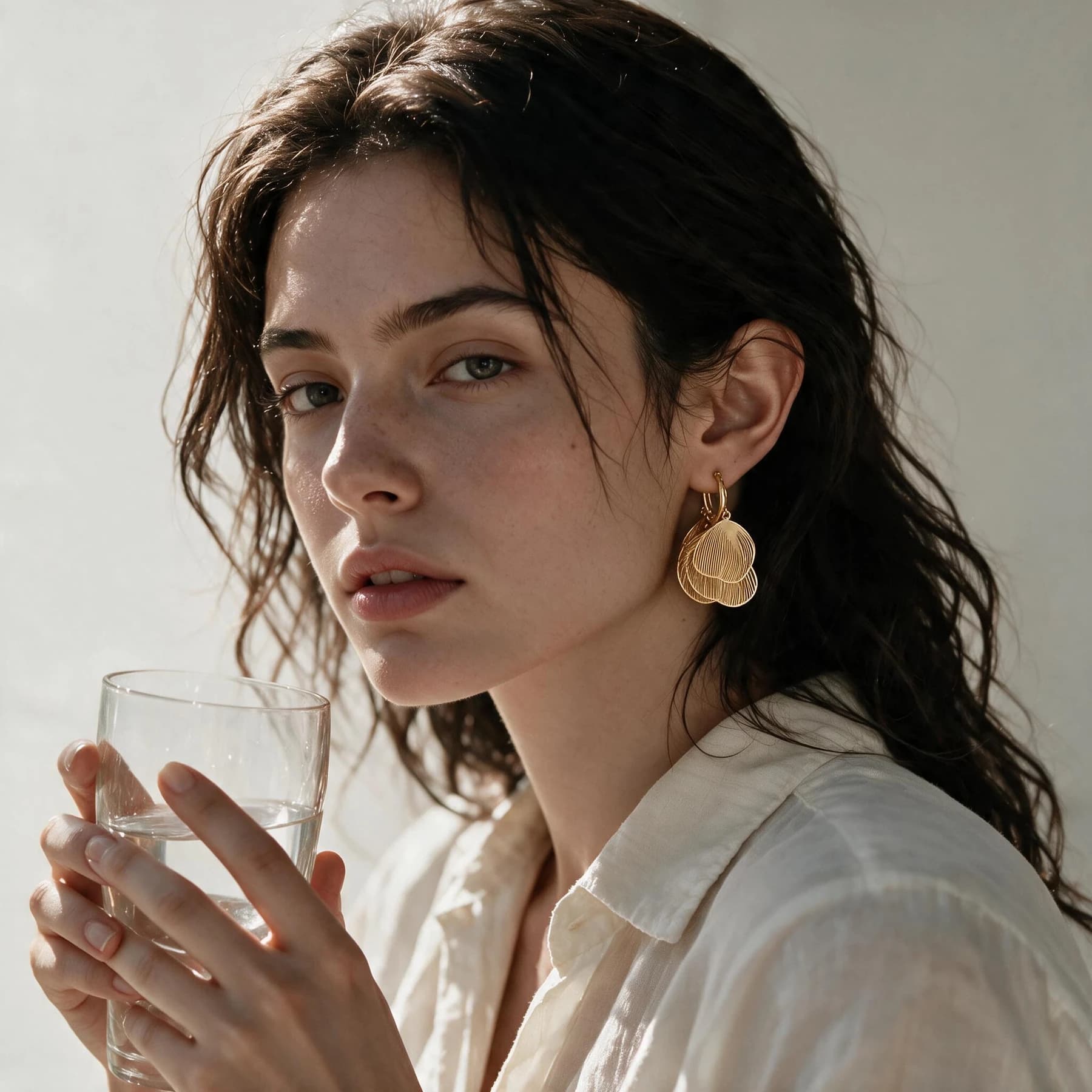 Layered Feather Hoop Earrings — view 2 of 5