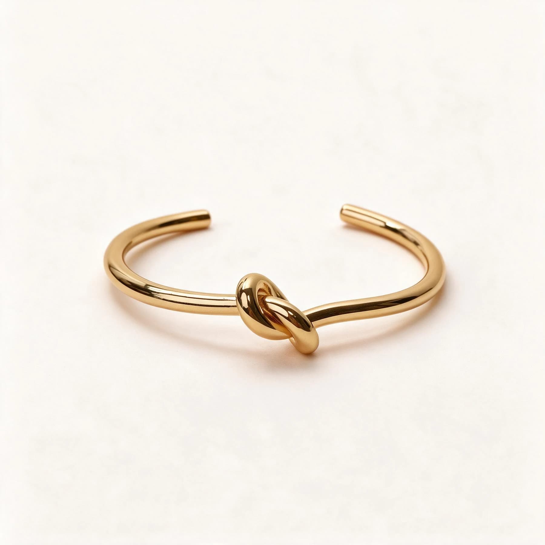 Gold Knot Open Cuff Bracelet — view 1 of 4