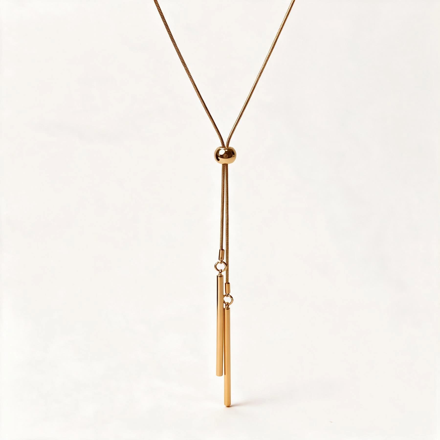 Gold Lariat Bar Necklace — view 1 of 4
