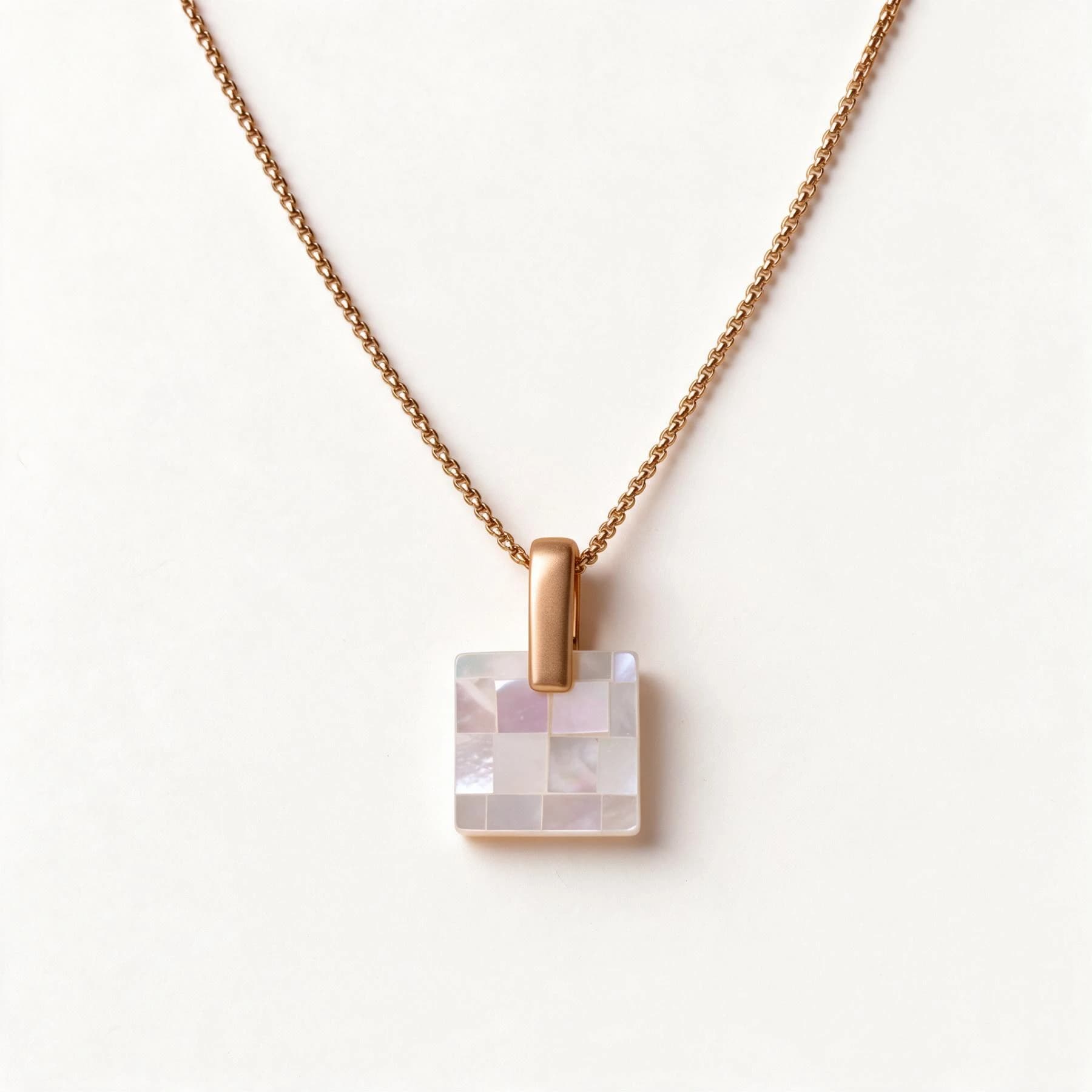 Mother of Pearl Mosaic Pendant Necklace — view 1 of 4