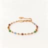 Multicolor Beaded Gold Chain Bracelet