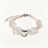 Freshwater Pearl Clear Quartz Heart Bracelet