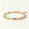 Citrine Bead Bracelet With Gold Accents