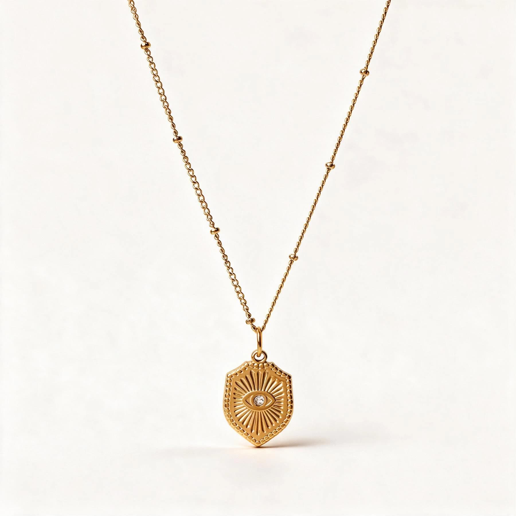 Evil Eye Shield Pendant Necklace — view 1 of 4