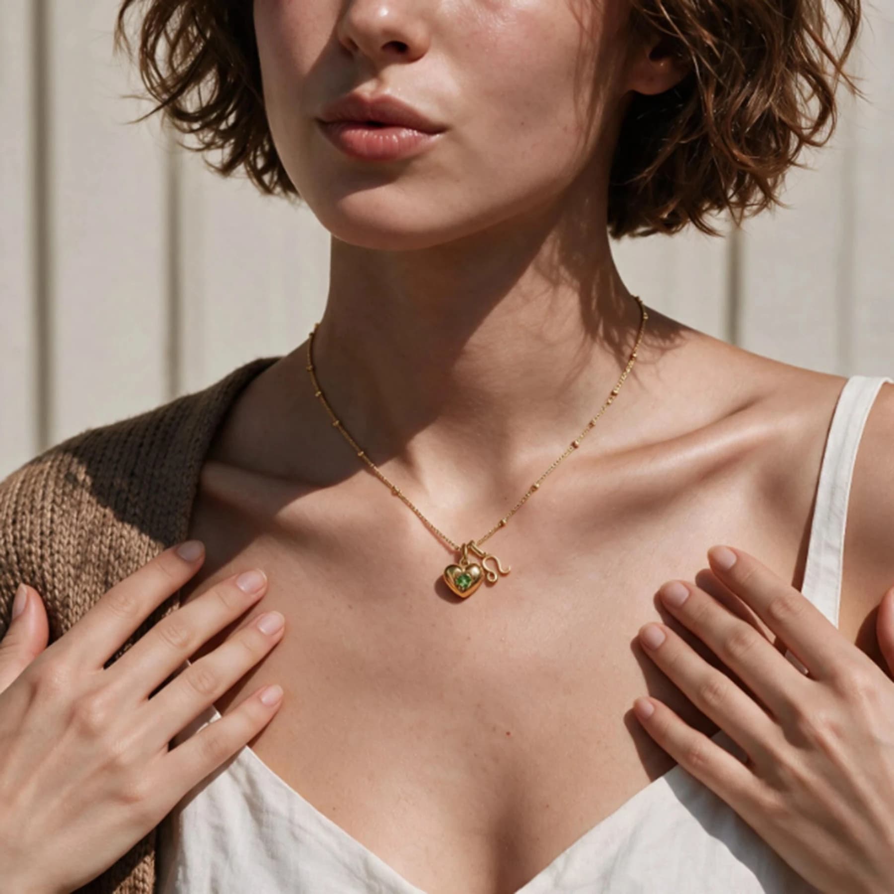 18K Gold Leo Birthstone Necklace — view 3 of 5