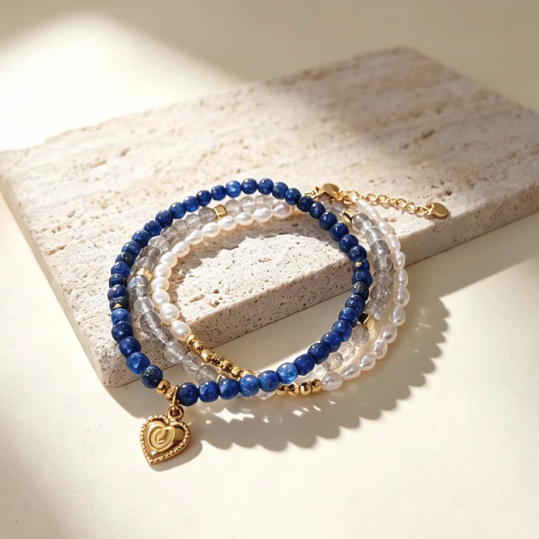 Grey Moonstone Gold Accent Bracelet — view 5 of 5