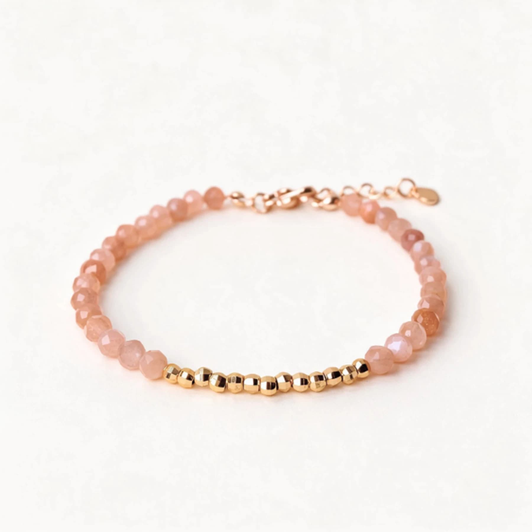 Sunstone Bead Bracelet with Gold Accents — view 1 of 4
