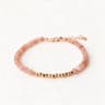 Sunstone Bead Bracelet with Gold Accents