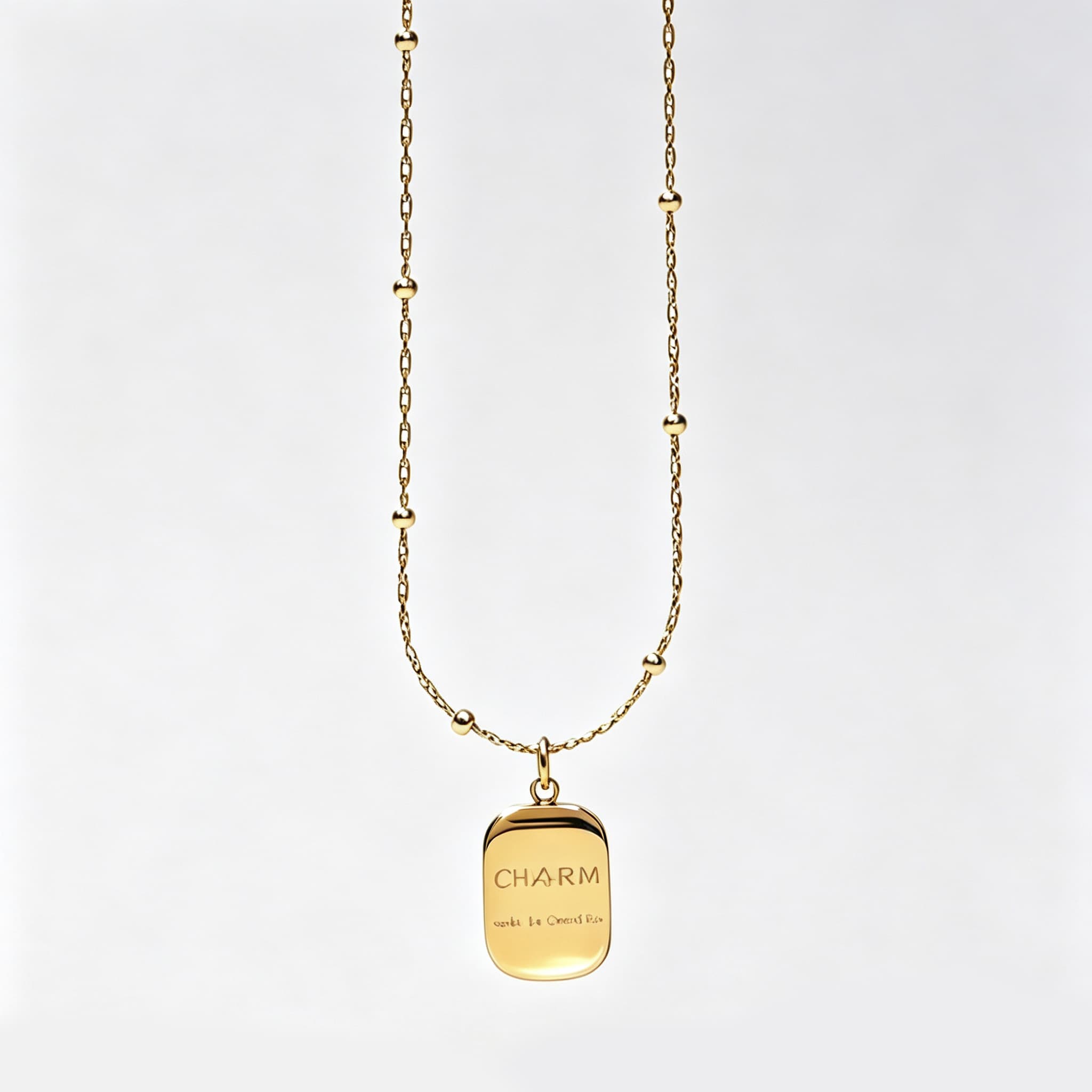Engraved Charm Pendant Necklace — view 1 of 5