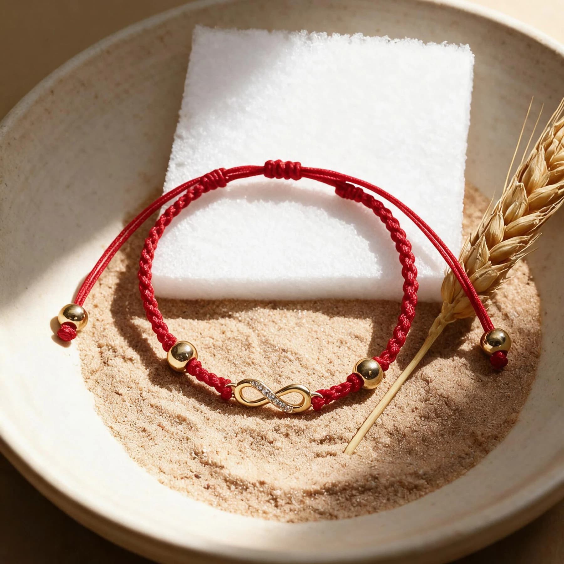 14K Gold Plated Infinity Red String Bracelet — view 4 of 5