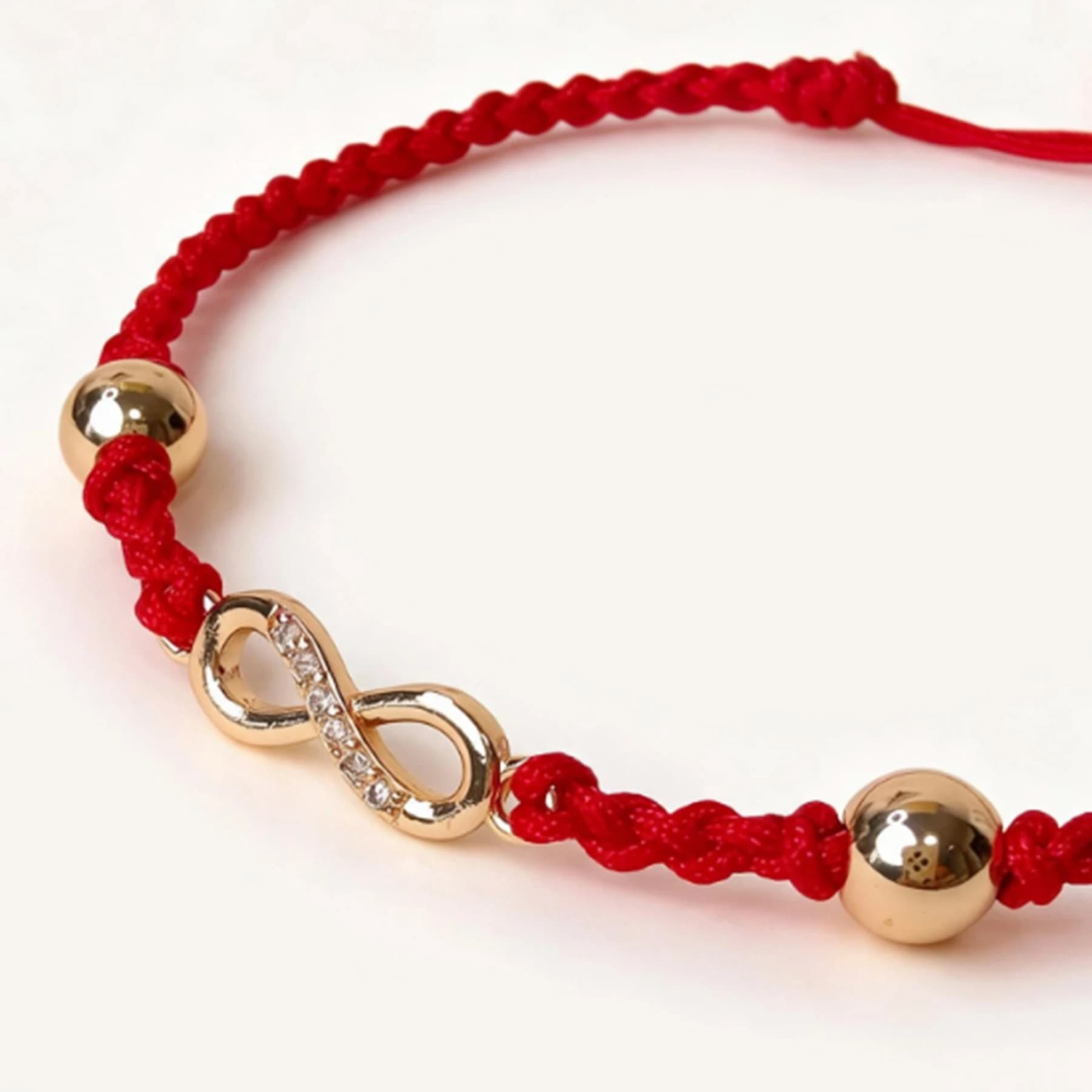 14K Gold Plated Infinity Red String Bracelet — view 5 of 5