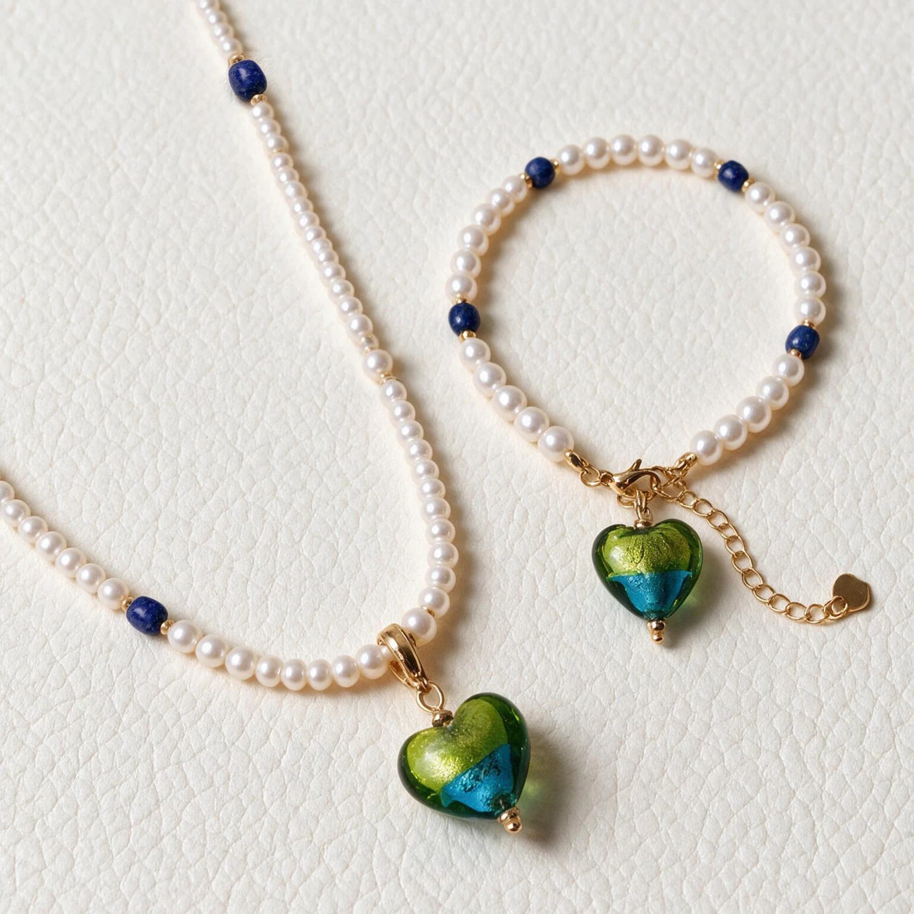 14K Gold Plated Pearl Heart Bracelet — view 4 of 4