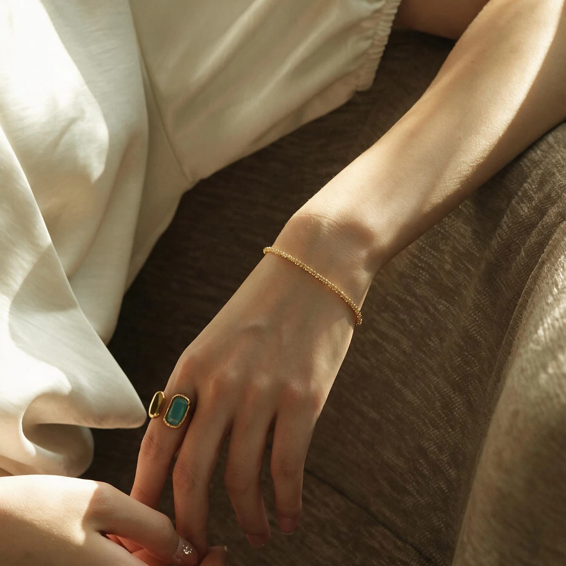 18K Gold Plated Sparkle Chain Bracelet — view 3 of 5