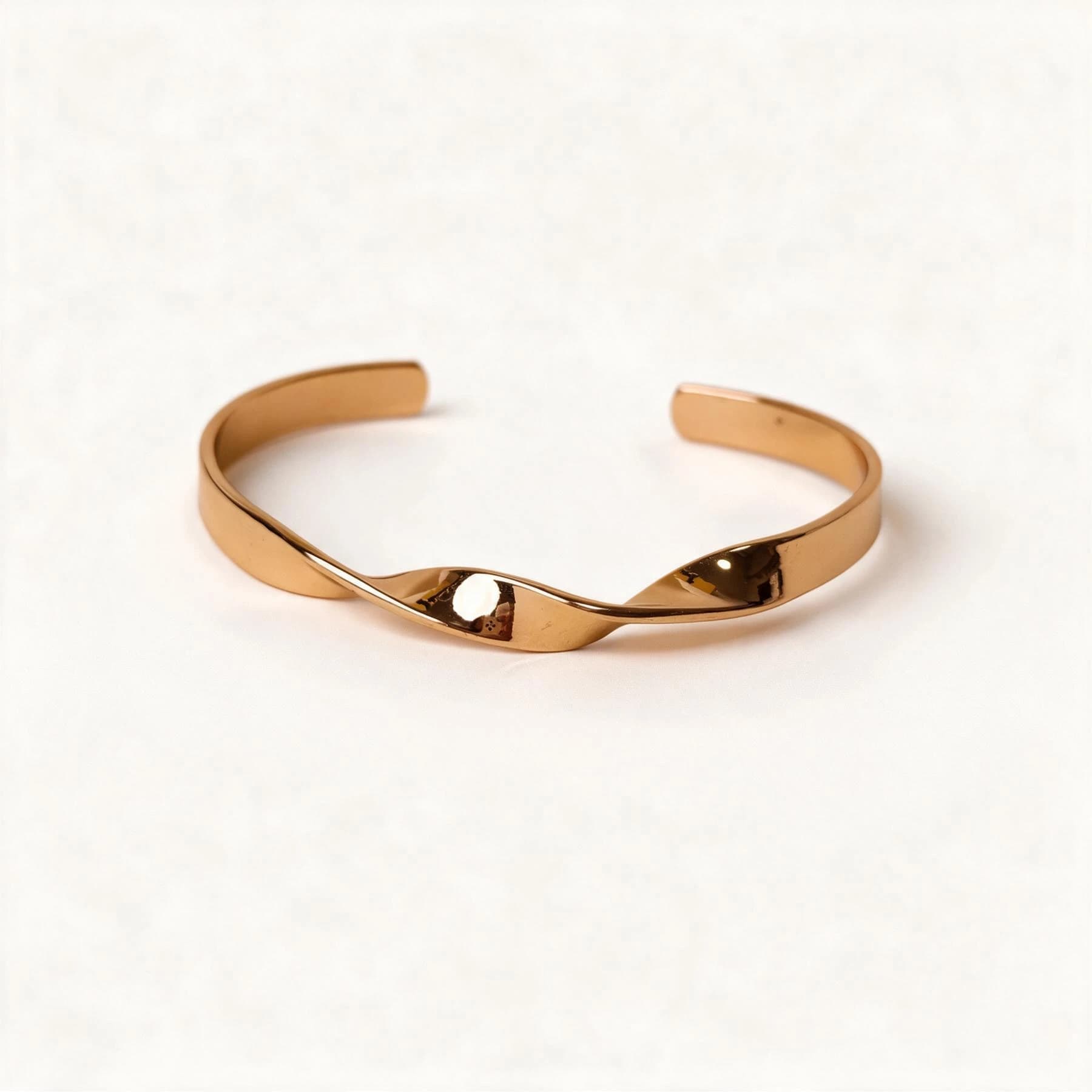 18K Gold Plated Twisted Cuff Bracelet — view 1 of 5