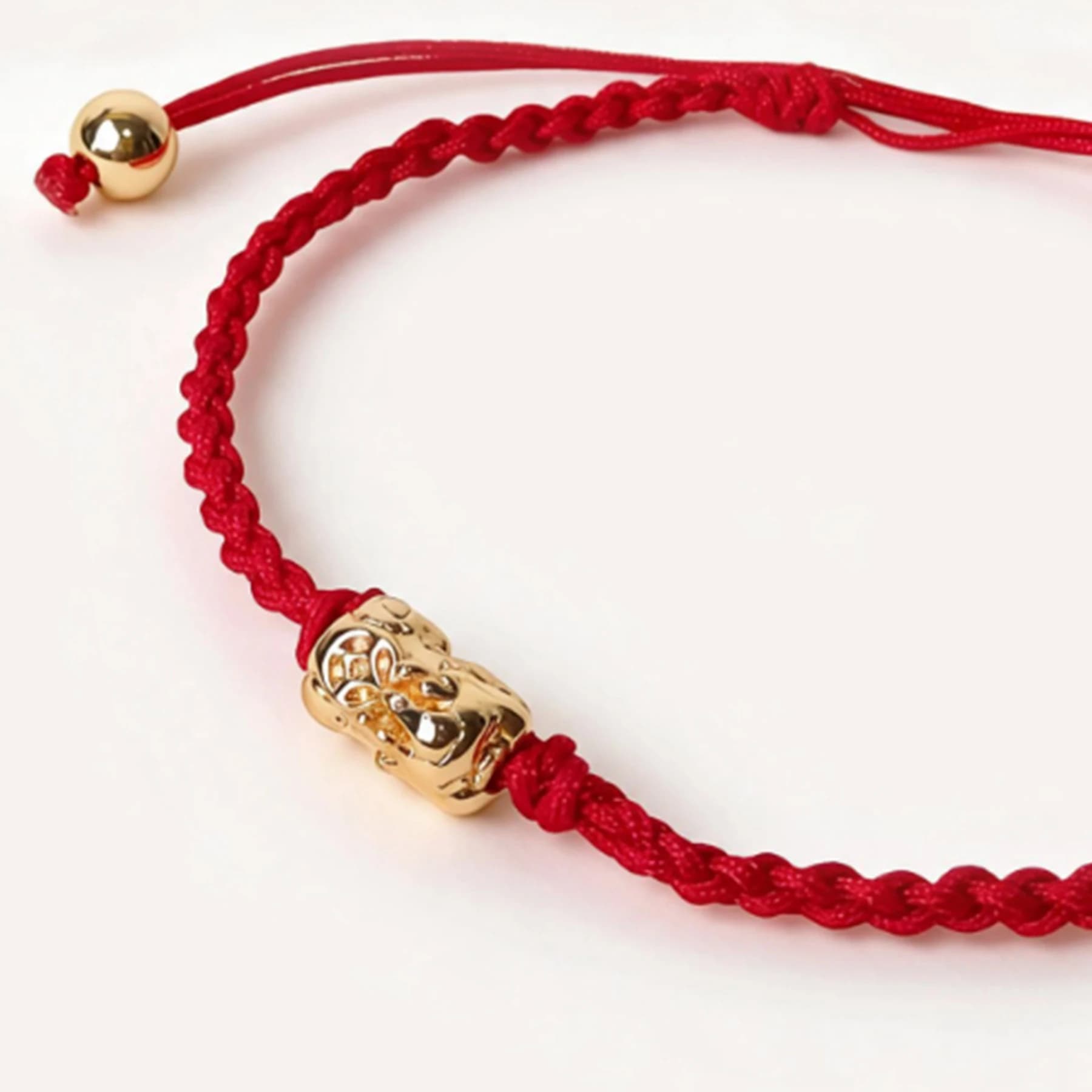 Red String Gold Plated Pixiu Bracelet — view 5 of 5