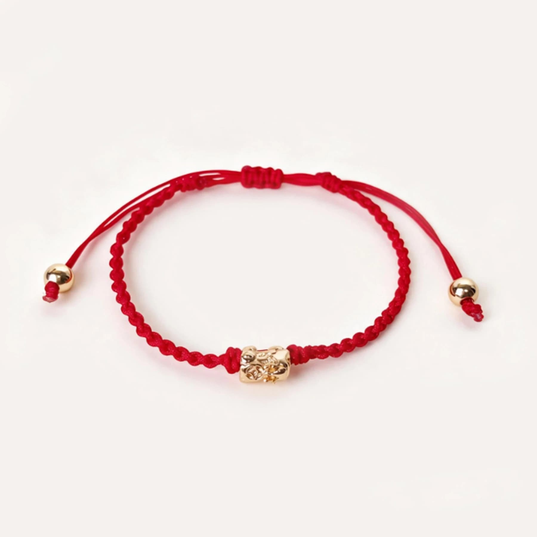 Red String Gold Plated Pixiu Bracelet — view 1 of 5