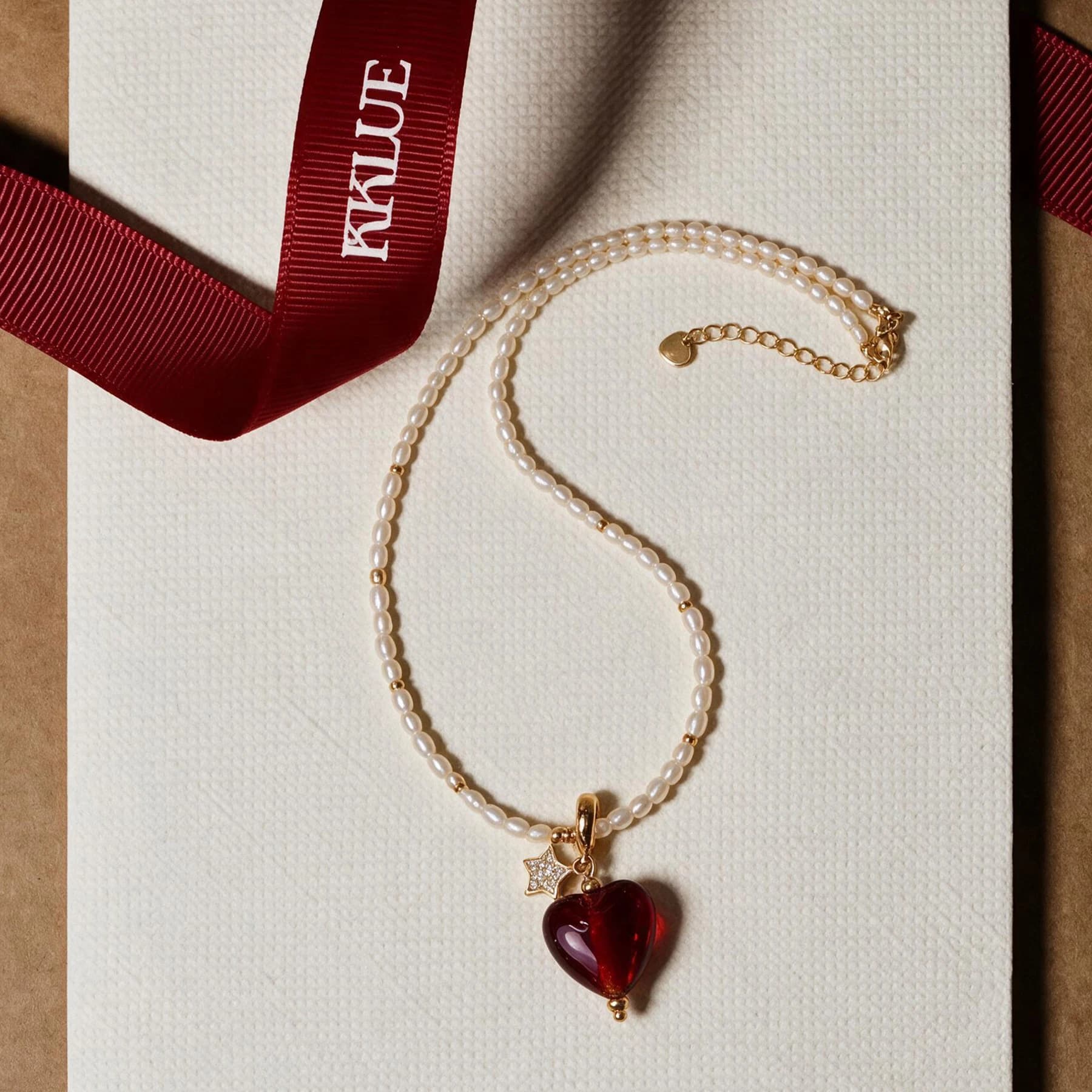 Pearl Heart Necklace 14K Gold Plated — view 4 of 5