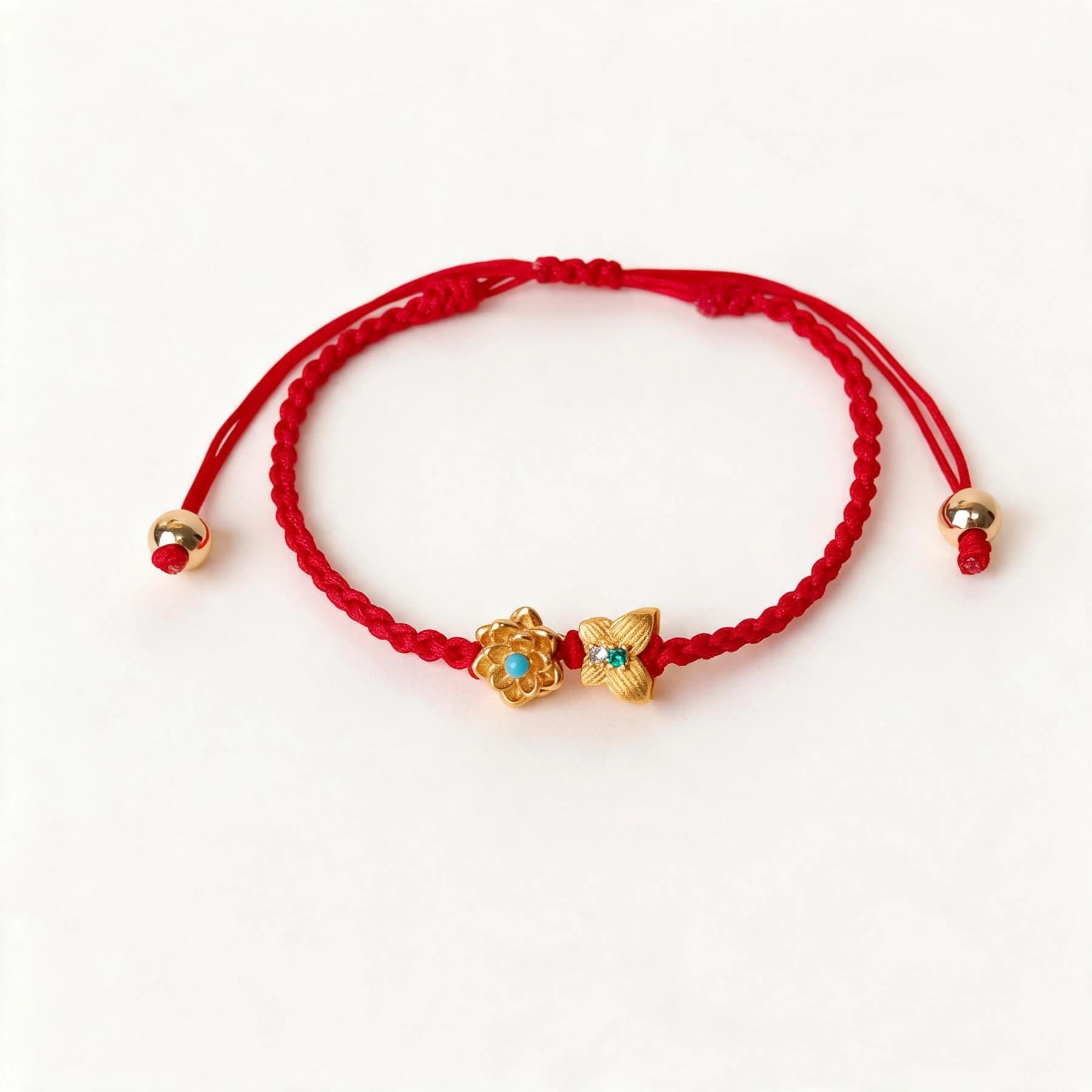 Red Cord 24K Gold Plated Copper Bracelet — view 1 of 5