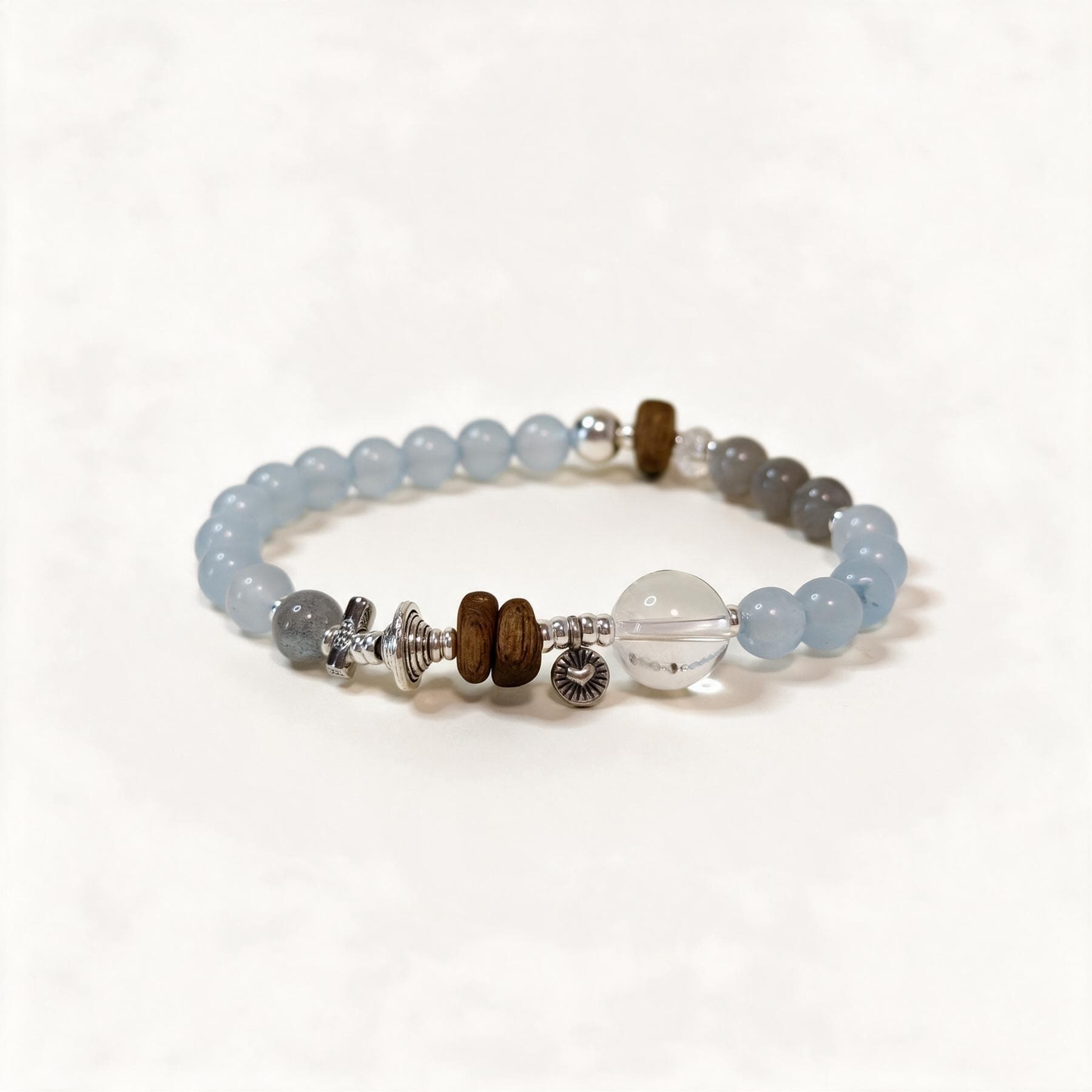 Blue Chalcedony Agarwood Bead Bracelet — view 1 of 4