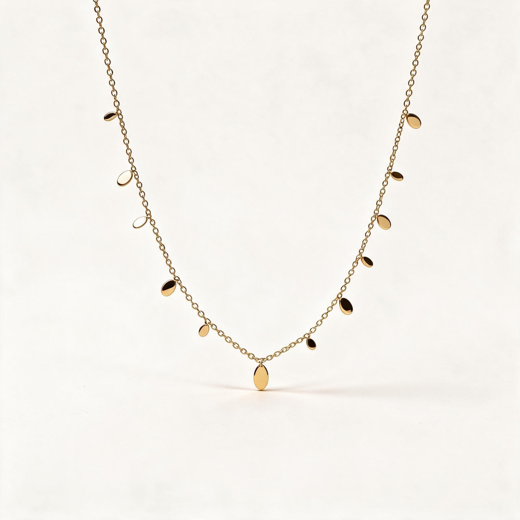 Gold Plated Disc Charm Necklace — view 1 of 4