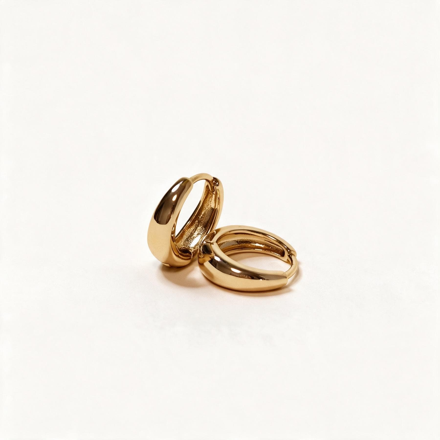 18K Gold Plated Huggie Hoop Earrings — view 1 of 4