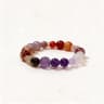 Amethyst Rose Quartz Garnet Bracelet