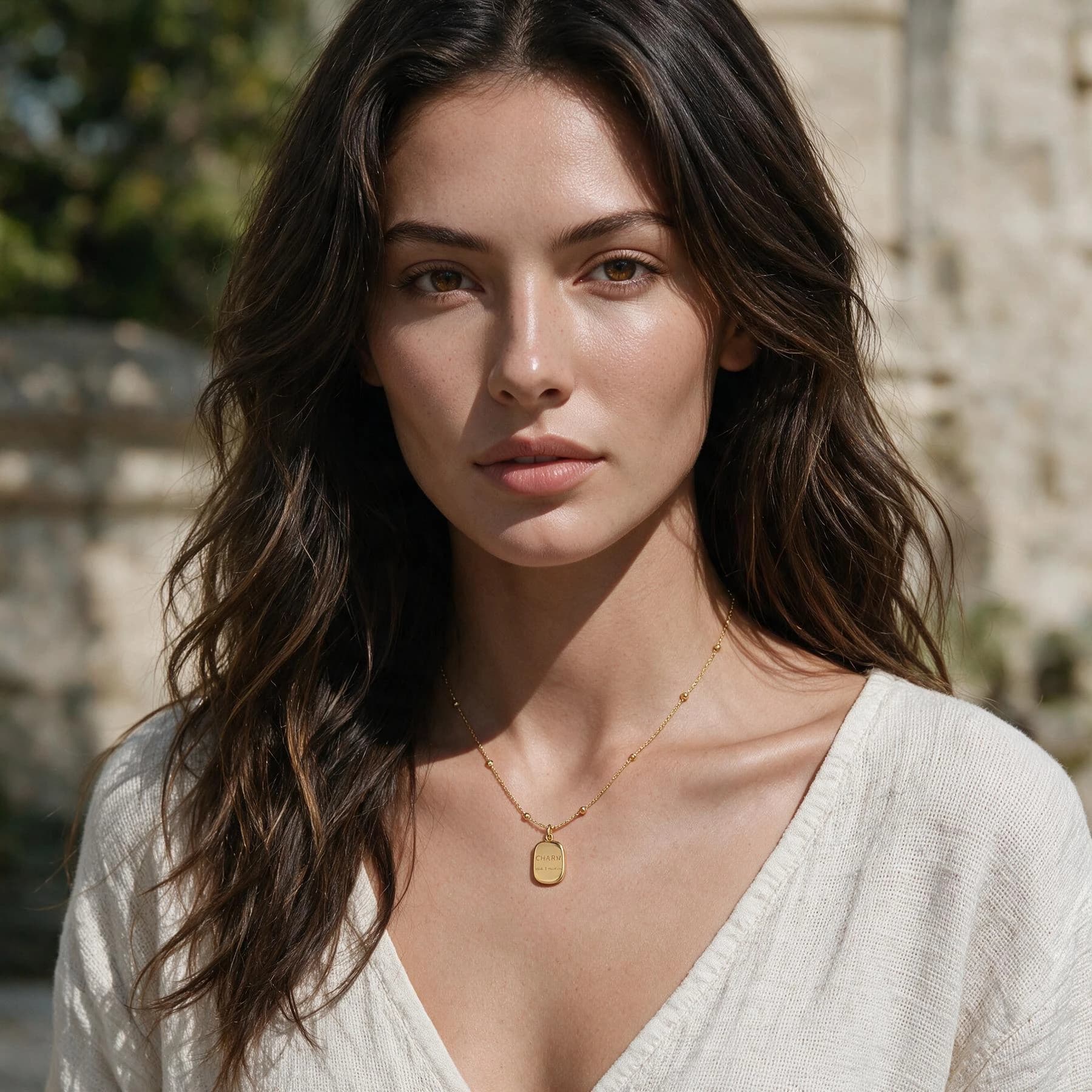 Engraved Charm Pendant Necklace — view 3 of 5