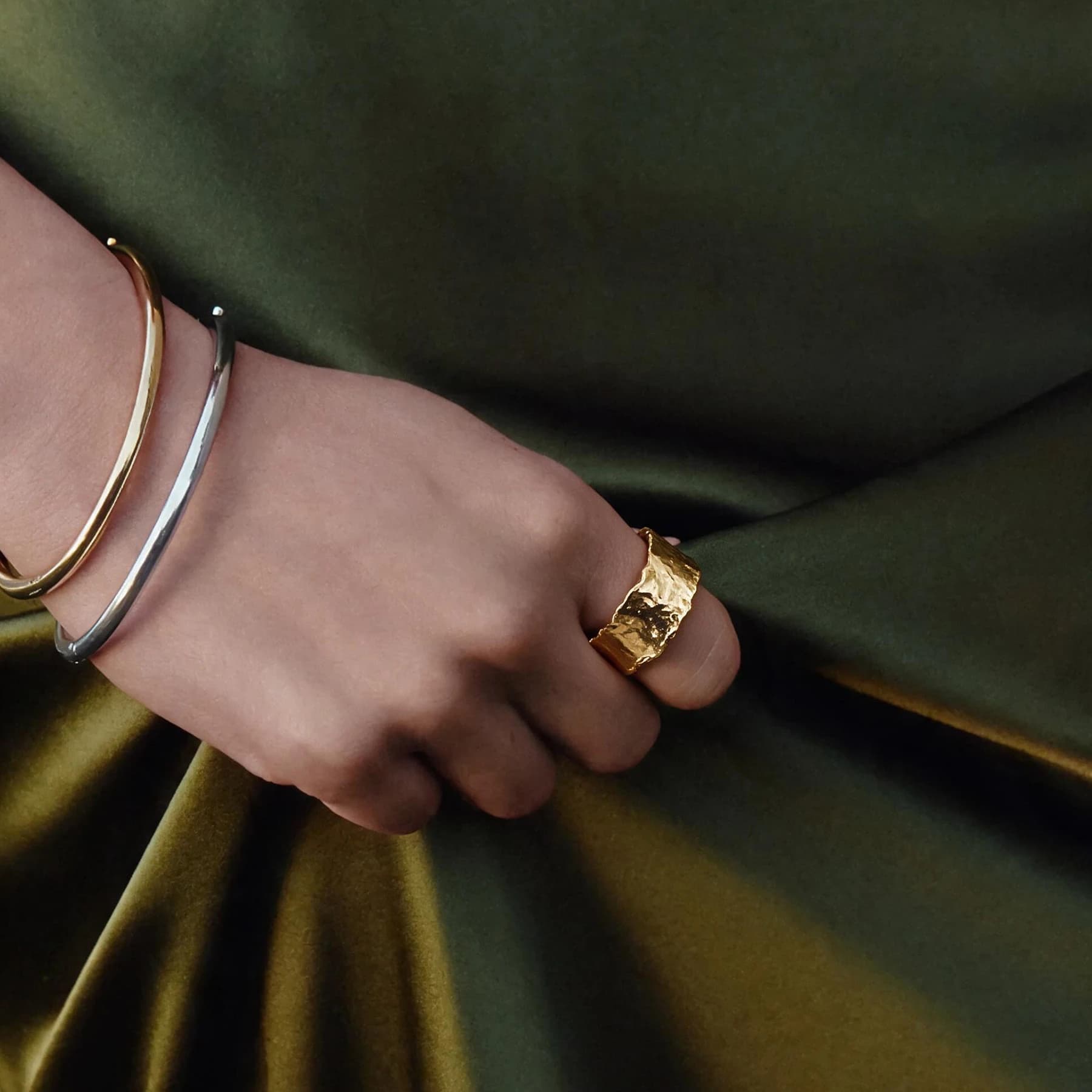 Molten Edge Gold Cuff Ring — view 2 of 4