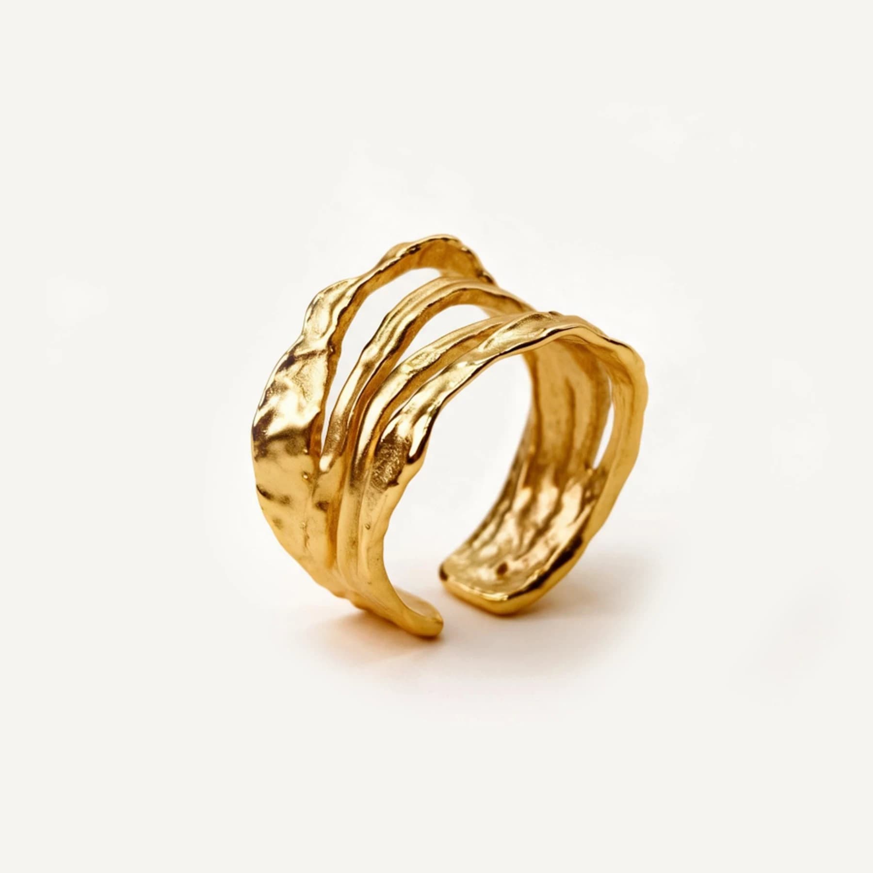 Molten Gold Open Wrap Ring — view 1 of 4