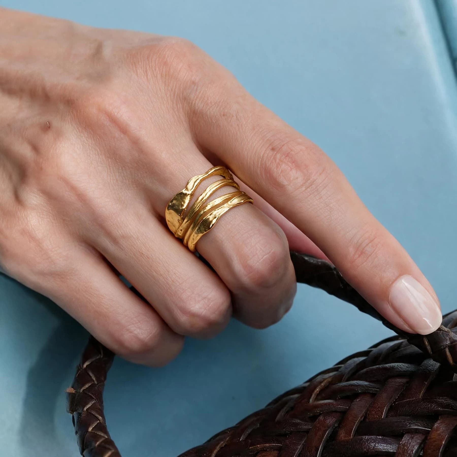 Molten Gold Open Wrap Ring — view 2 of 4