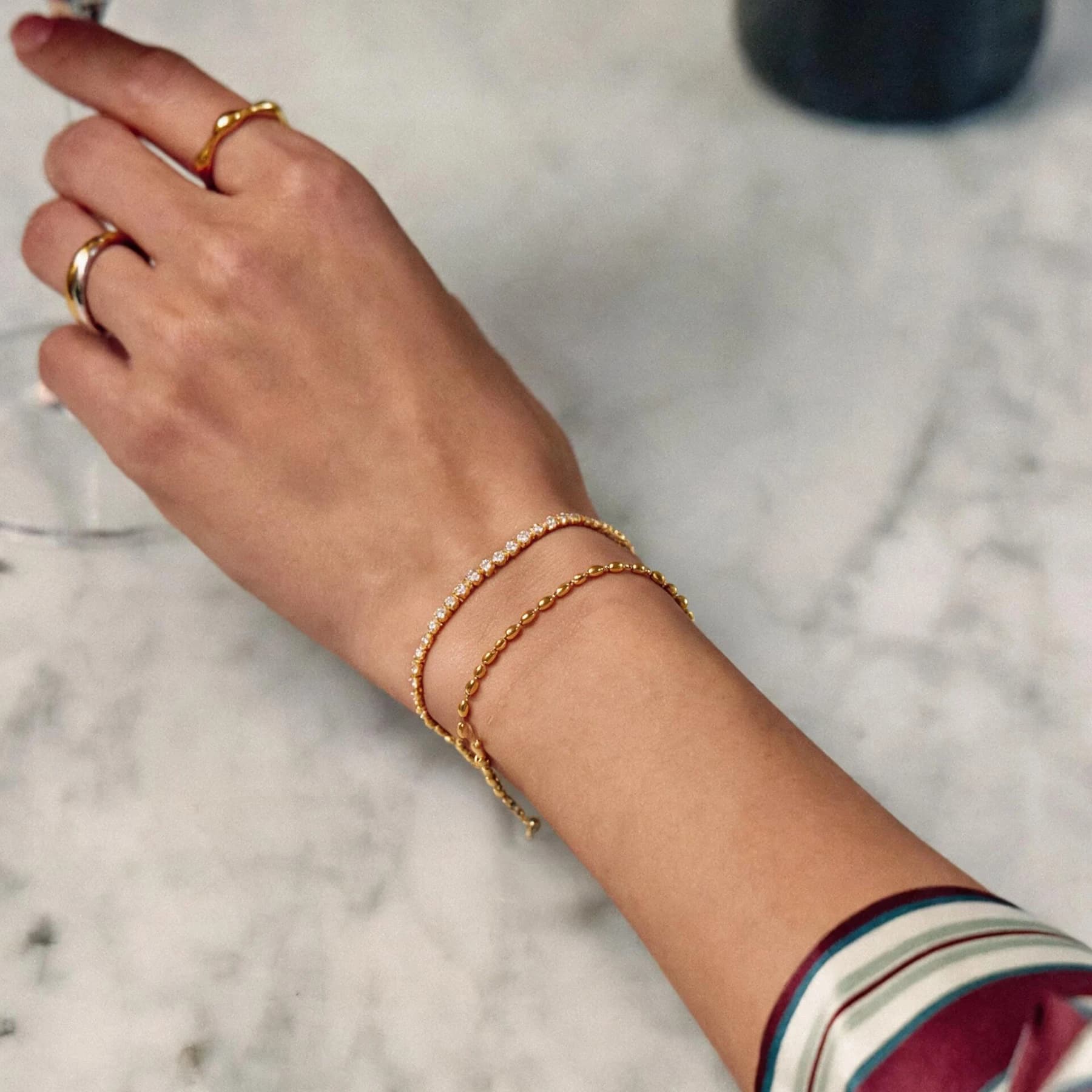 Oval Beaded Chain Bracelet — view 2 of 4