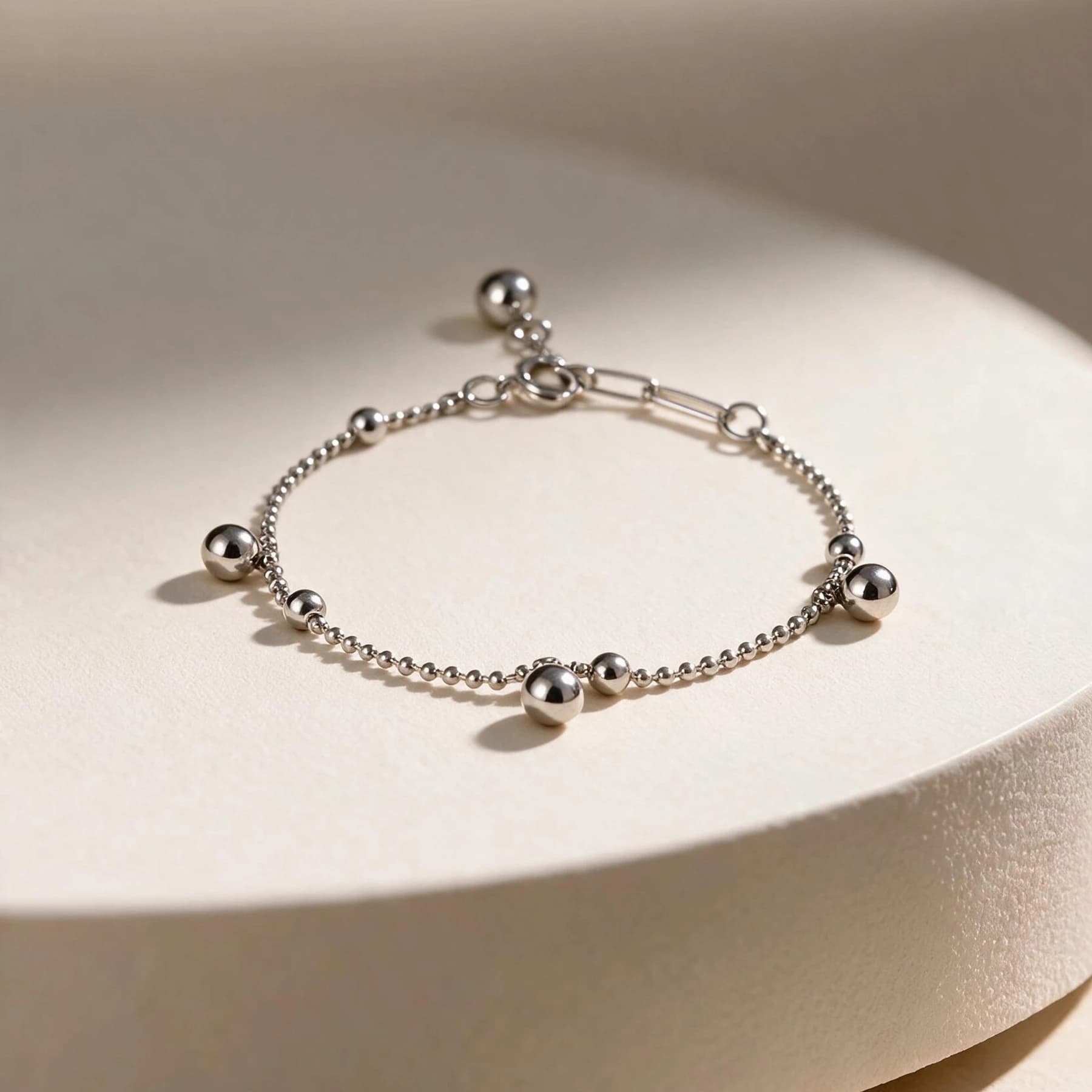 Titanium-Steel Ball Chain Bracelet — view 4 of 4