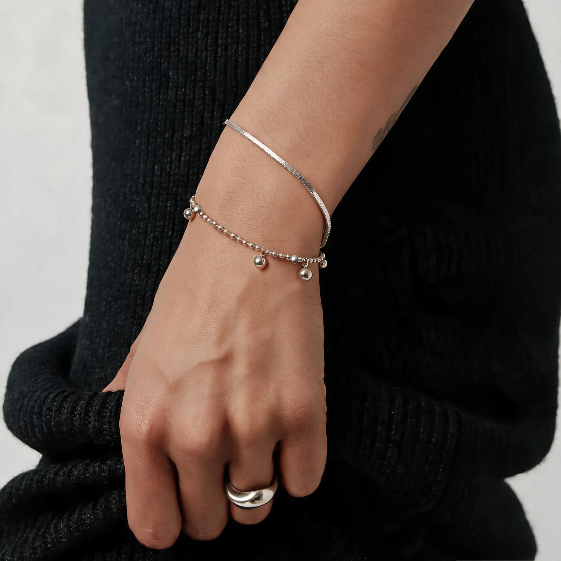 Titanium-Steel Ball Chain Bracelet — view 2 of 4
