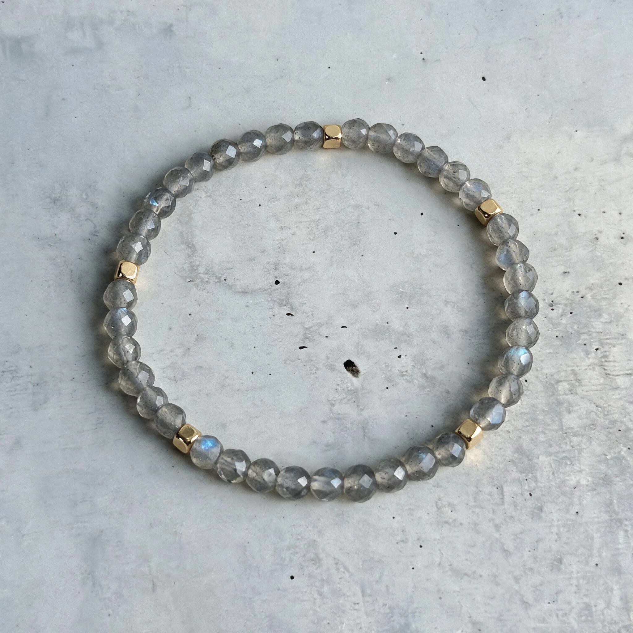 Grey Moonstone Gold Accent Bracelet — view 4 of 5