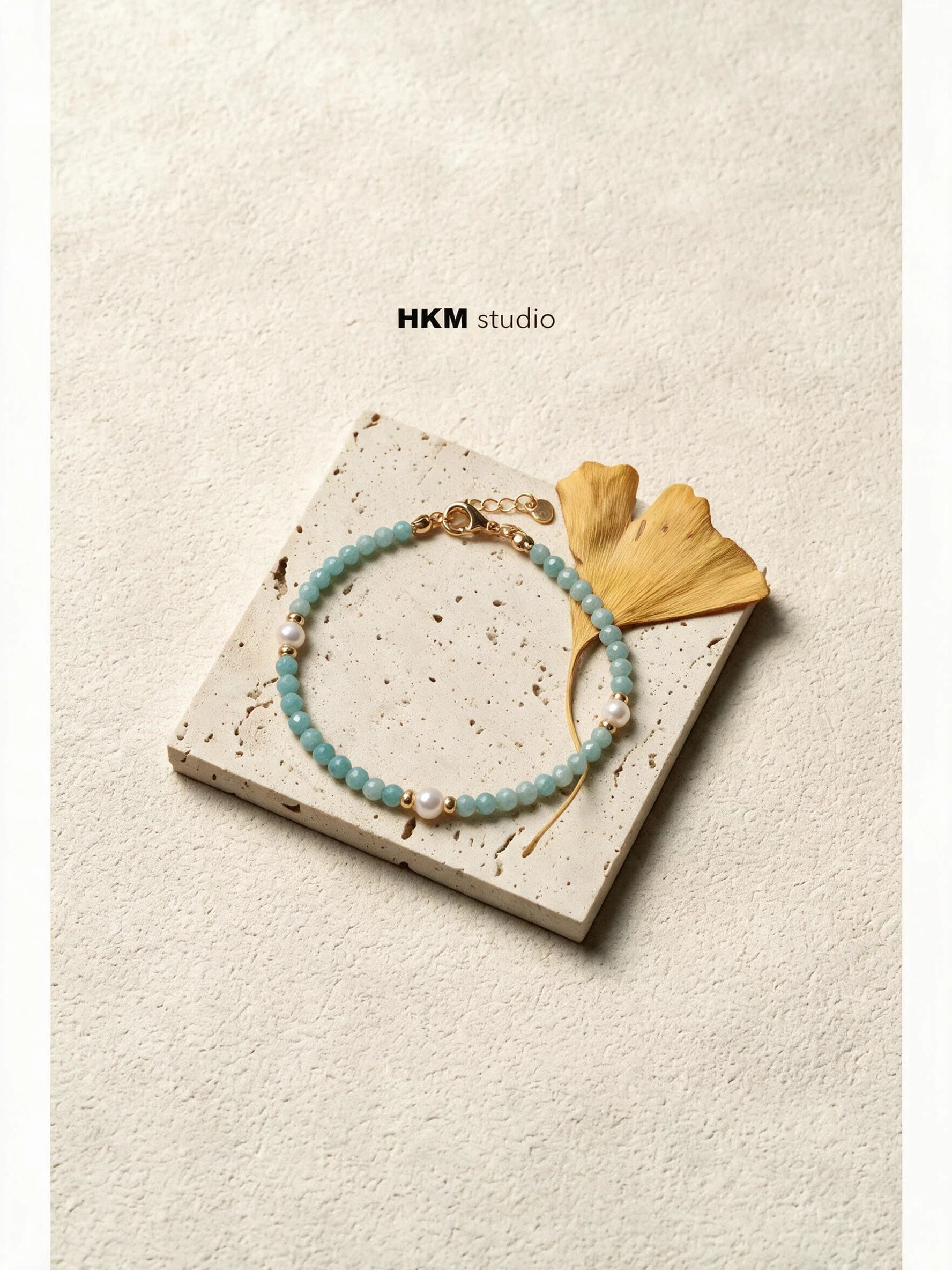 Amazonite Pearl Bead Bracelet — view 4 of 5