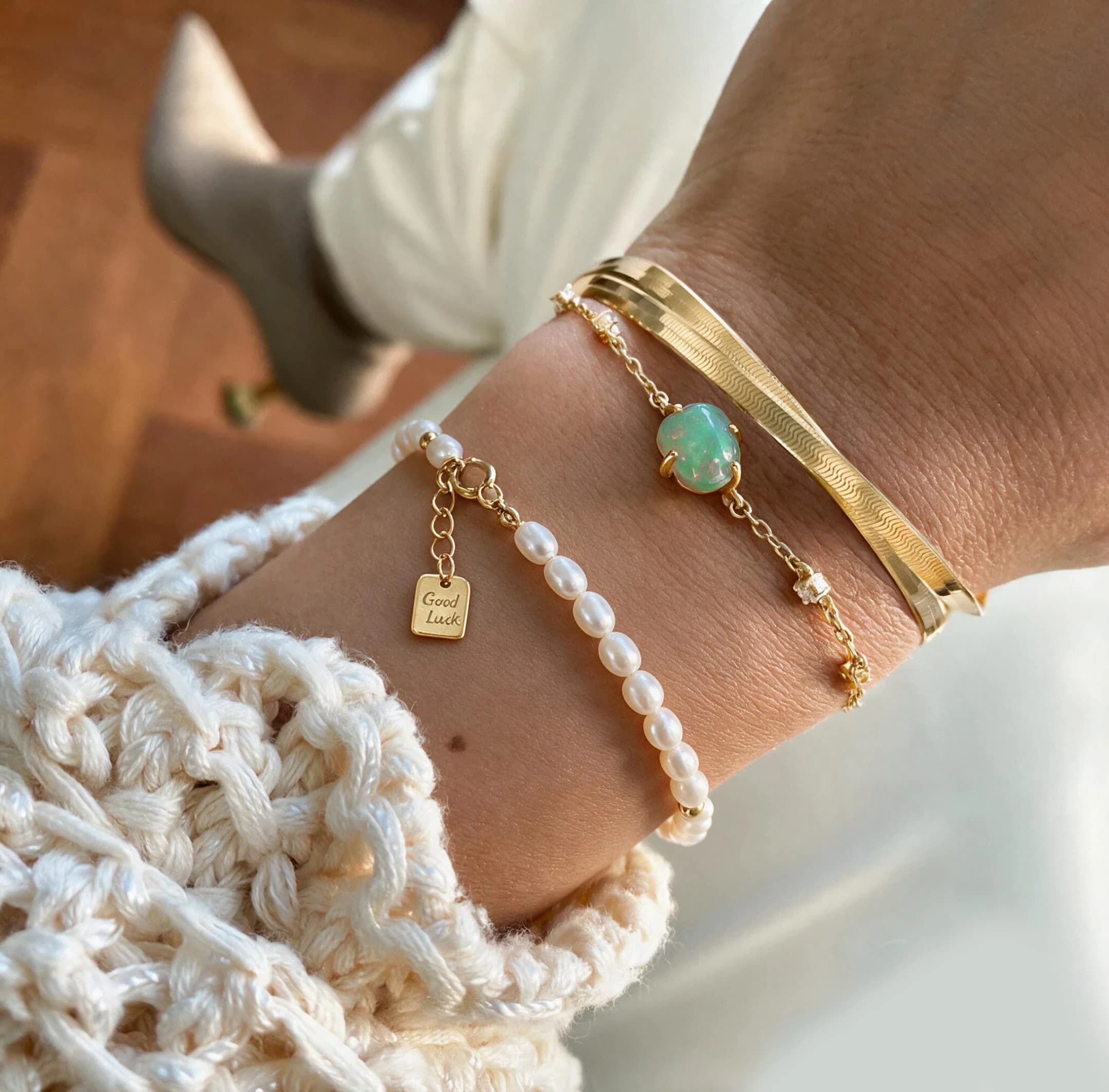 Freshwater Pearl Charm Bracelet — view 2 of 5