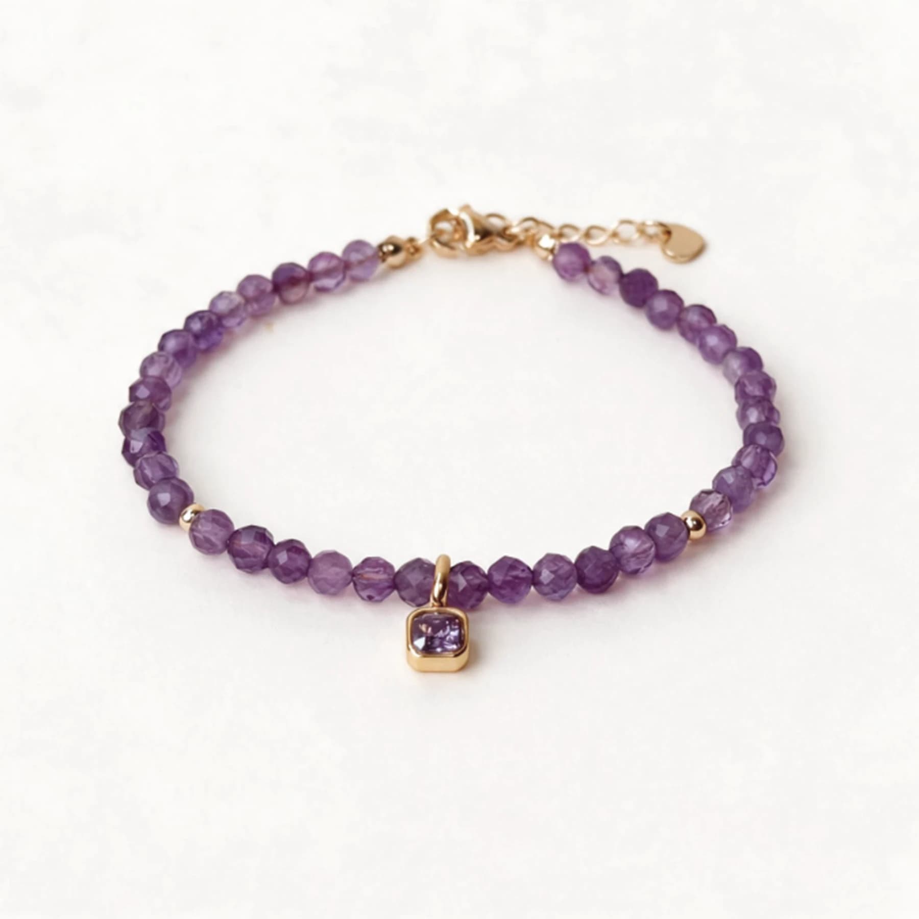 Faceted Amethyst Charm Bracelet — view 1 of 4