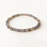 Grey Moonstone Gold Accent Bracelet