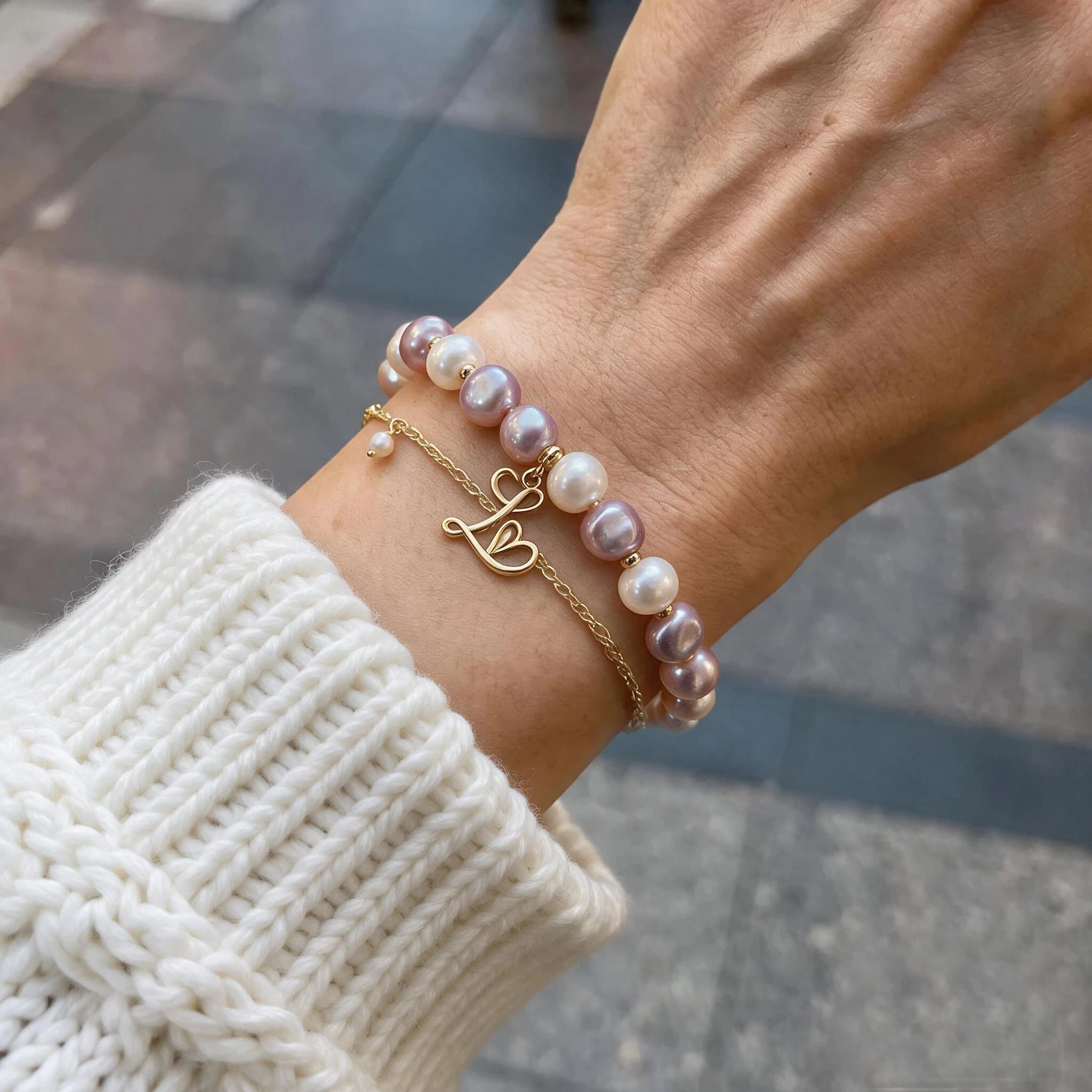 Baroque Freshwater Pearl Charm Bracelet — view 2 of 5