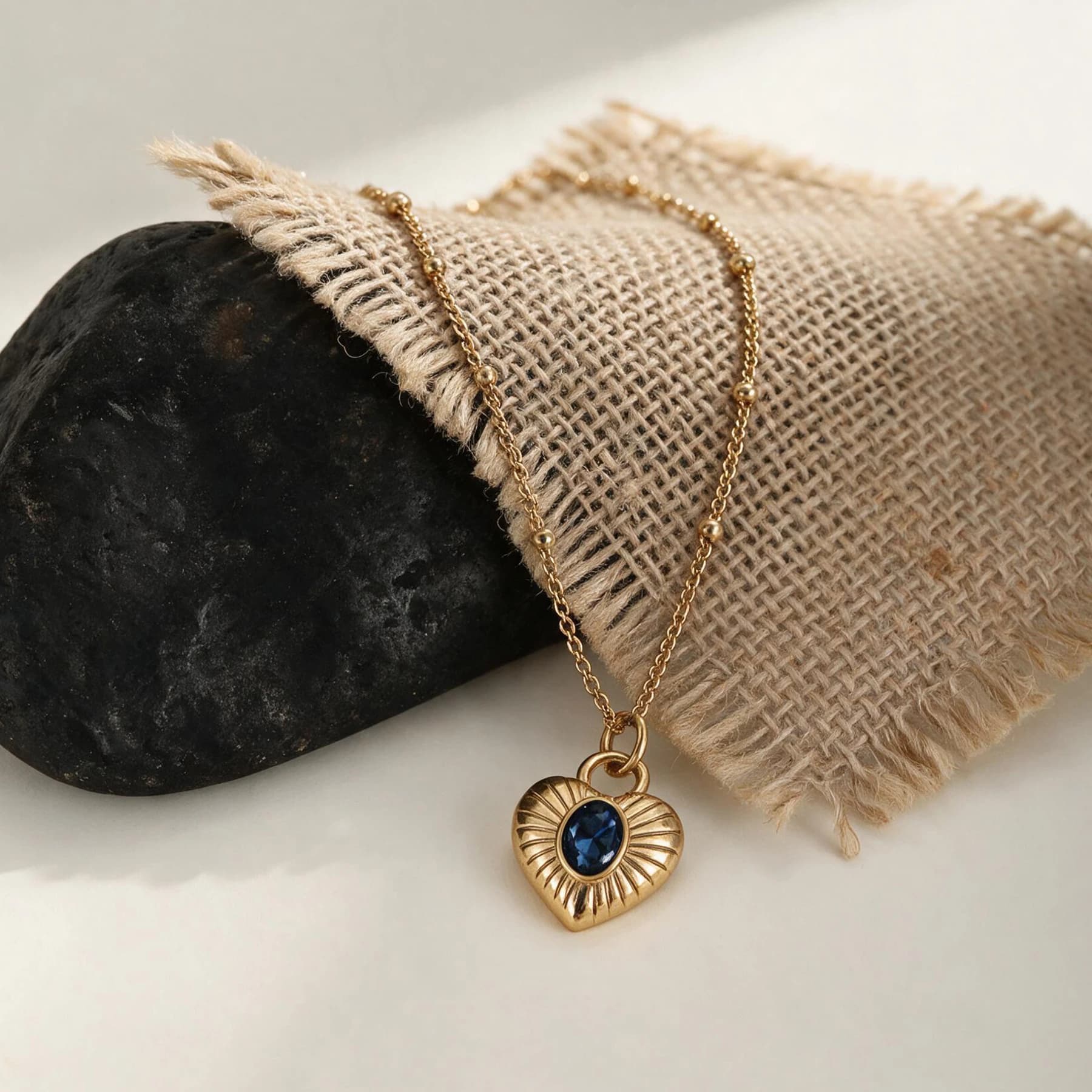 18K Gold Heart Charm Necklace — view 4 of 4