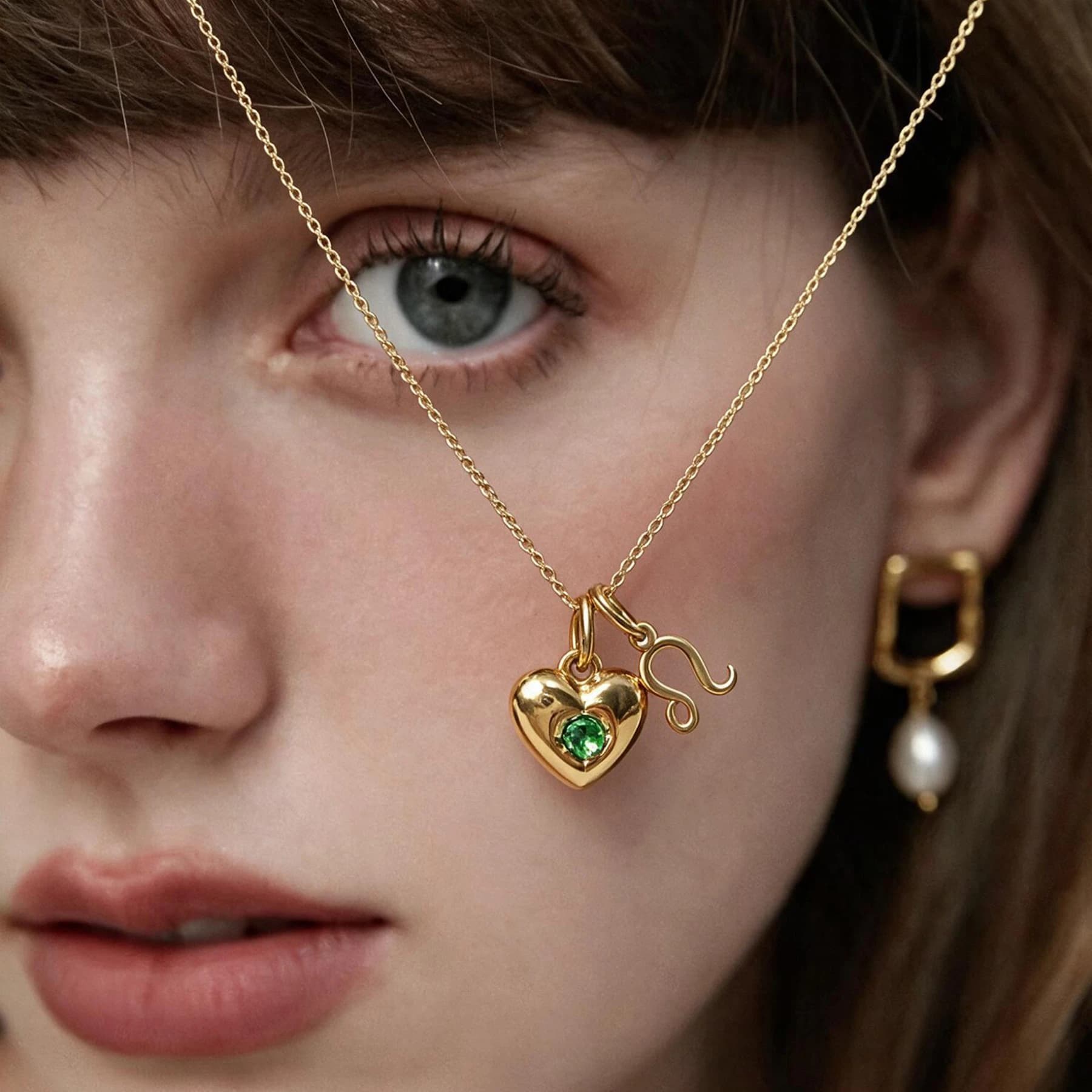18K Gold Leo Birthstone Necklace — view 2 of 5