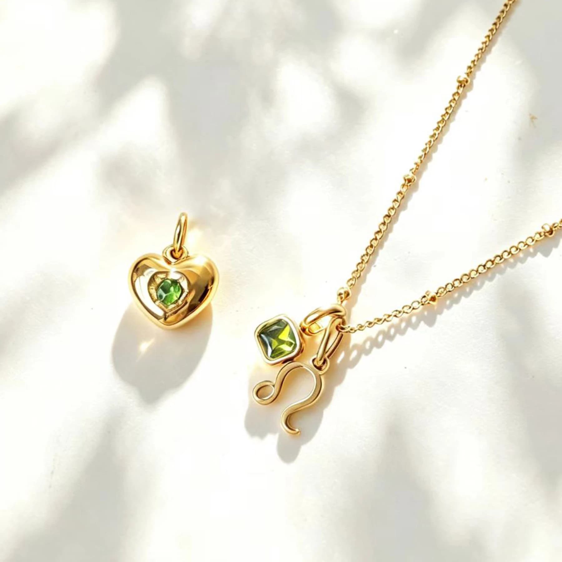 Gold Leo Zodiac Birthstone Necklace — view 4 of 6