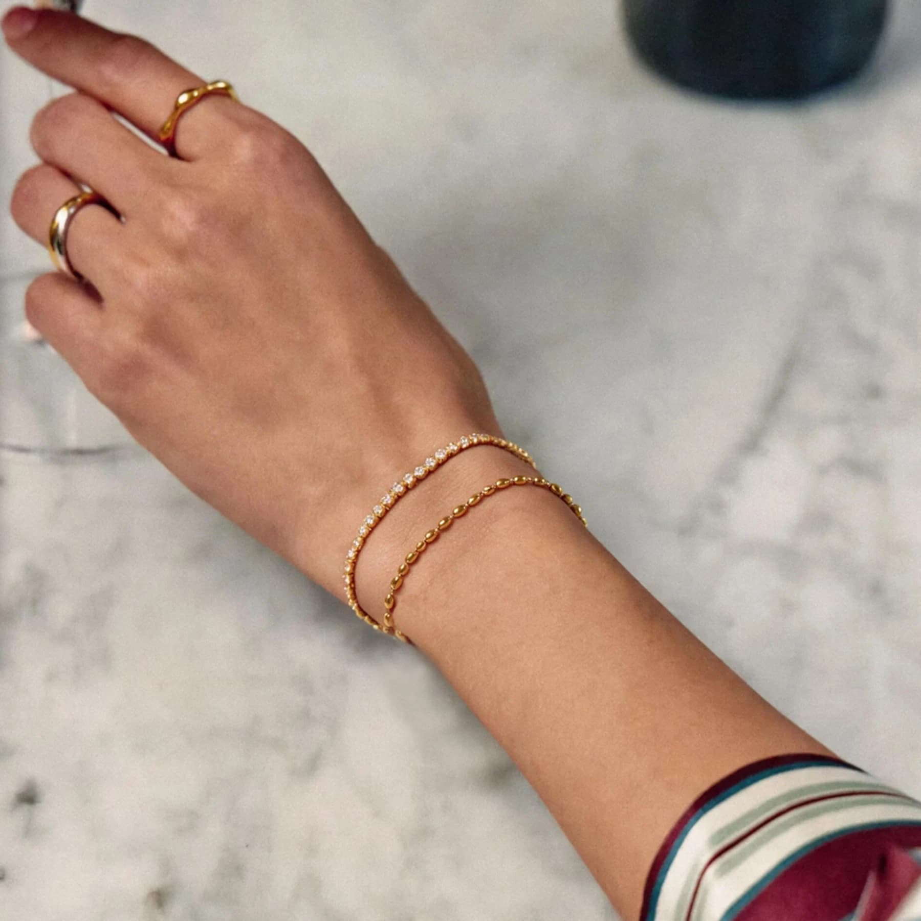Oval Beaded Chain Bracelet — view 2 of 4